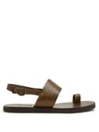 Matchesfashion.com Ancient Greek Sandals - Frixos Leather Sandals - Mens - Khaki