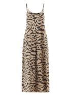 Matchesfashion.com Mara Hoffman - Carly Tiger-jacquard Organic-cotton Jumpsuit - Womens - Brown Multi