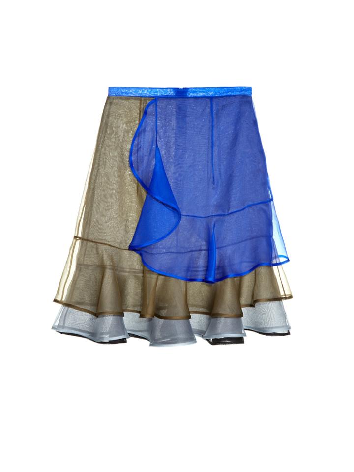 Christopher Kane Layered Ruffled Organza Skirt