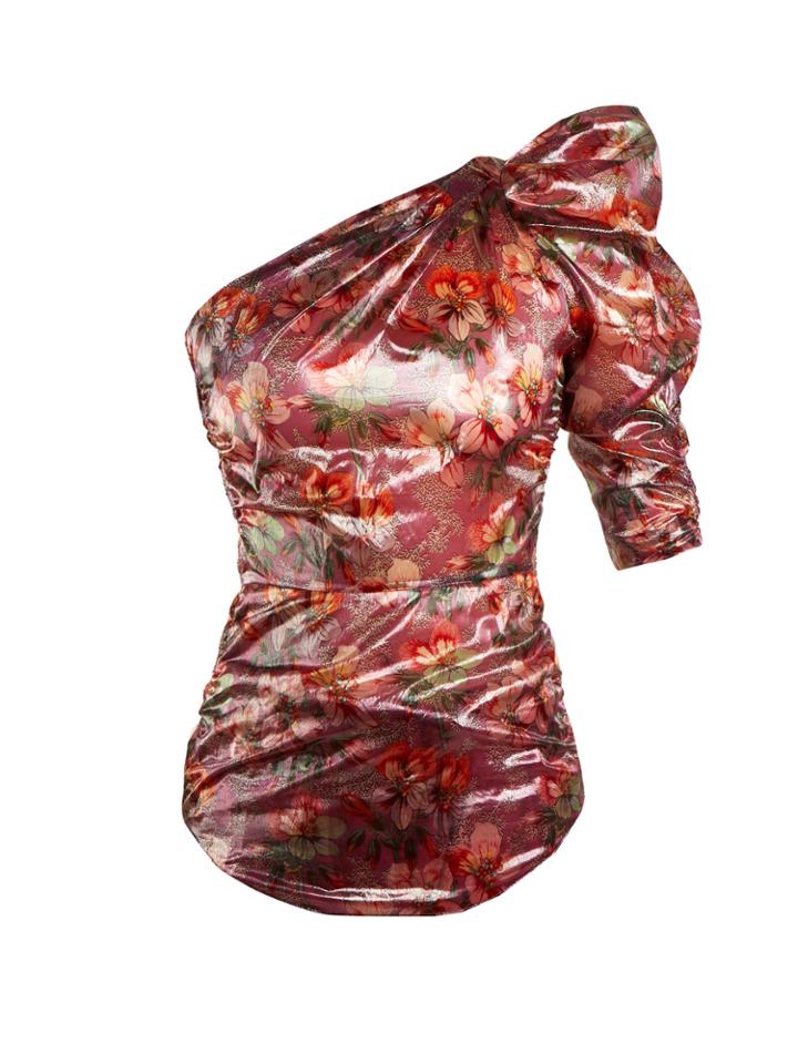 Isabel Marant Floral-print One-shoulder Top