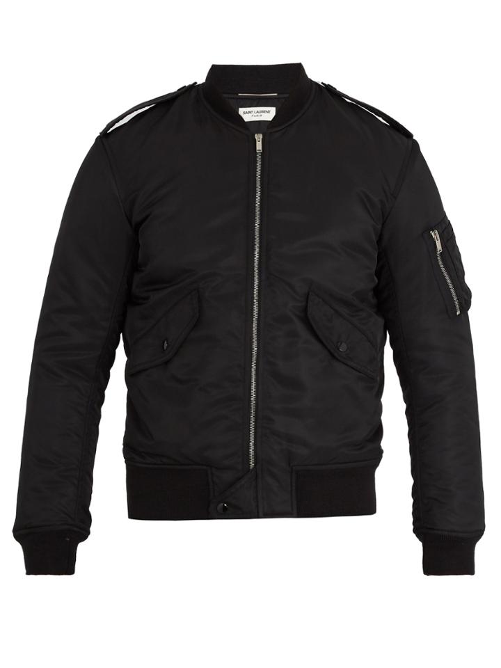 Saint Laurent Contrast-trim Bomber Jacket