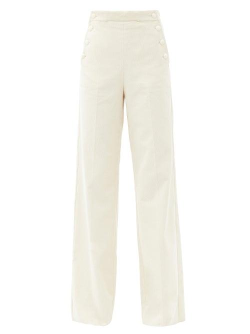 Matchesfashion.com Max Mara - Serio Trousers - Womens - Ivory