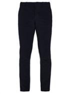 Matchesfashion.com Incotex - Slim Fit Cotton Blend Corduroy Trousers - Mens - Navy