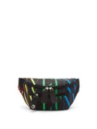 Matchesfashion.com Valentino Garavani - Vltn-print Canvas Belt Bag - Mens - Black Multi