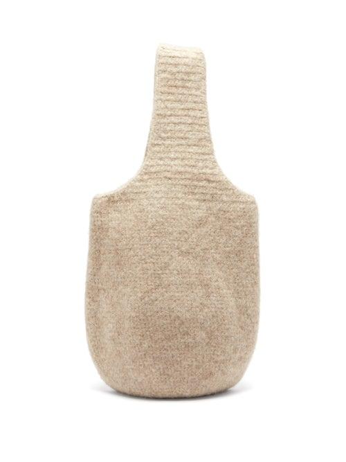 Matchesfashion.com Lauren Manoogian - Calabaza Felted Alpaca And Wool-crochet Tote - Womens - Beige
