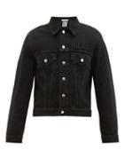 Matchesfashion.com Helmut Lang - Logo Embroidered Denim Jacket - Mens - Black