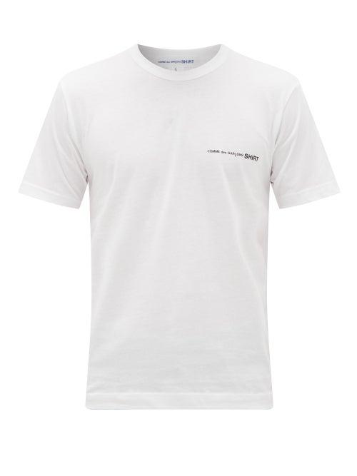 Matchesfashion.com Comme Des Garons Shirt - Logo-print Cotton-jersey T-shirt - Mens - White