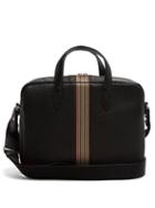 Matchesfashion.com Paul Smith - Signature Stripe Leather Weekend Bag - Mens - Black