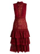 Jonathan Simkhai Tower Tiered-skirt Lace Dress