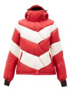 Matchesfashion.com Perfect Moment - Chevron Super Down Filled Ski Jacket - Womens - Red Stripe