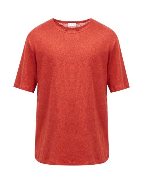 Matchesfashion.com Raey - Crew-neck Linen T-shirt - Mens - Brown