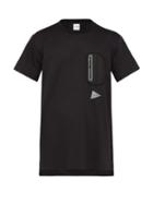 Matchesfashion.com And Wander - Logo Print Longline Performance T Shirt - Mens - Black