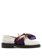 Maison Margiela Scarf-tied Patent-leather Loafers