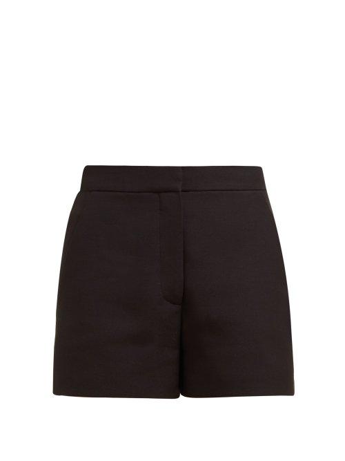 Matchesfashion.com Valentino - Tailored Wool Blend Shorts - Womens - Black