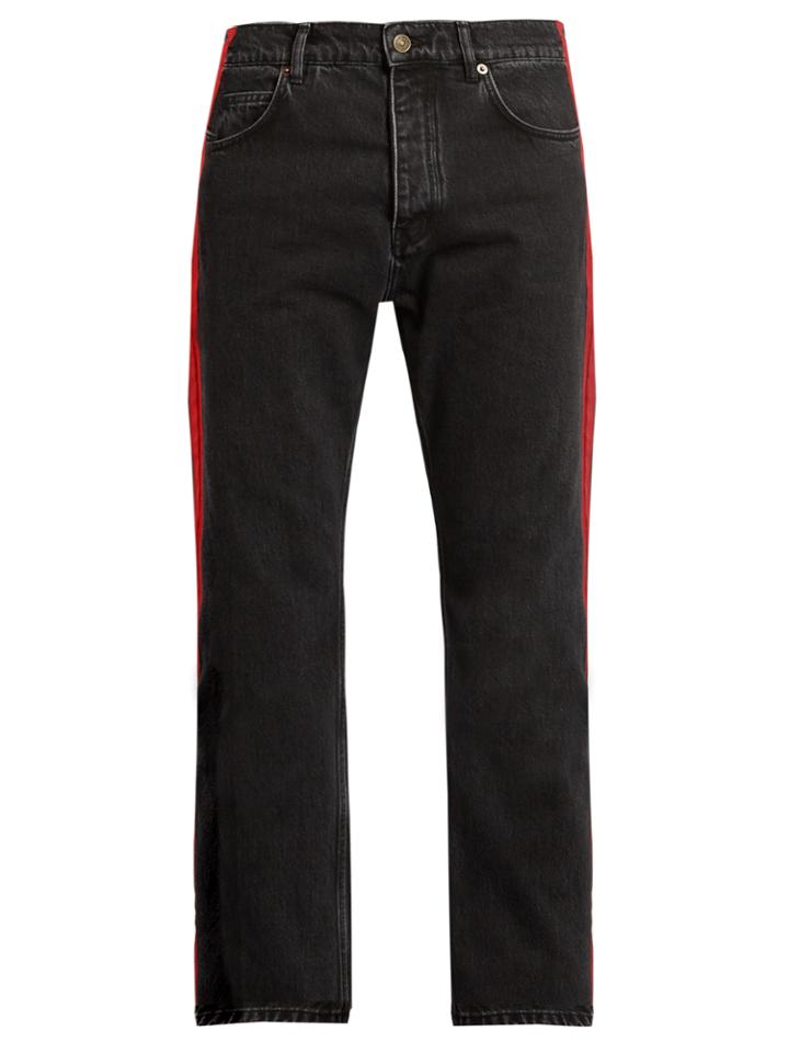 Balenciaga Side-striped Straight-leg Jeans