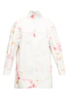 Matchesfashion.com Isabel Marant - Ervalia Tie-dye Denim Mini Dress - Womens - Ivory Multi
