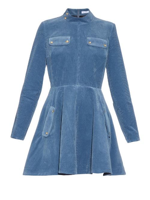 J.w. Anderson Long-sleeved Corduroy Mini Dress