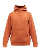 Auralee - Hooded Ribbed-wool Sweater - Mens - Orange