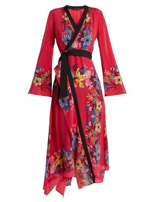 Matchesfashion.com Etro - Fluorite Printed Silk Dress - Womens - Pink Print
