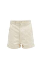 Matchesfashion.com E. Tautz - Patch-pocket Cotton Shorts - Mens - Beige