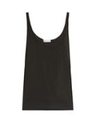 Matchesfashion.com Raey - Skinny Strap Cotton Jersey Vest - Womens - Black