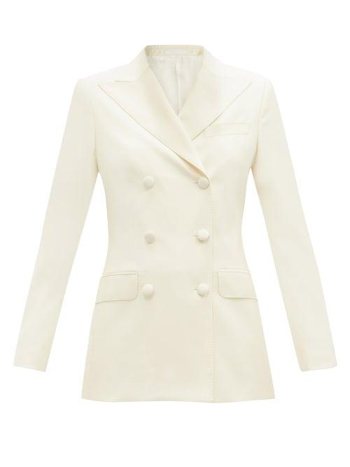 Matchesfashion.com Officine Gnrale - Maelys Double-breasted Wool Jacket - Womens - Cream