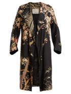 By Walid Henrietta Cherry Blossom-print Silk Coat