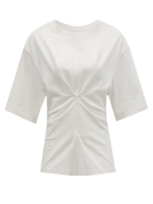 Matchesfashion.com Isabel Marant - Sowilen Slit-hem T-shirt - Womens - Ivory