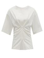 Matchesfashion.com Isabel Marant - Sowilen Slit-hem T-shirt - Womens - Ivory