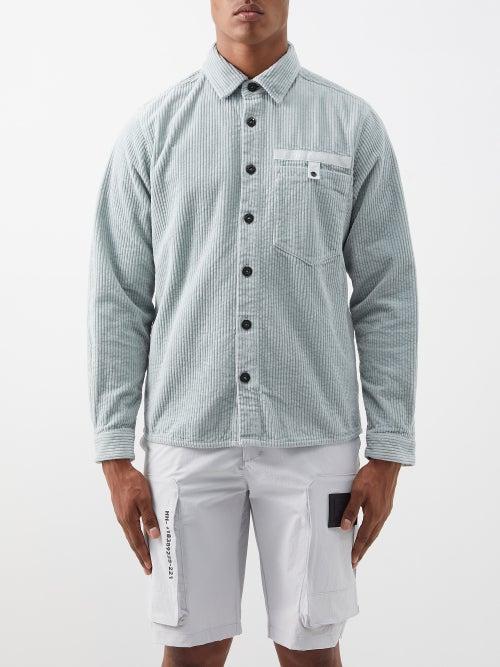Stone Island - Patch-pocket Cotton-corduroy Shirt - Mens - Grey