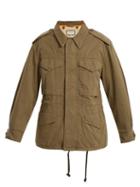 Matchesfashion.com Gucci - Point Collar Cotton Parka - Womens - Green