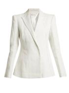 Matchesfashion.com Carl Kapp - Masera Peak Lapel Linen Jacket - Womens - White