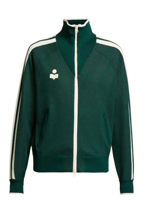 Matchesfashion.com Isabel Marant Toile - Darcy High Neck Zip Through Track Jacket - Womens - Green