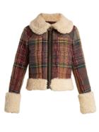 Chloé Shearling And Wool-blend Tweed Jacket