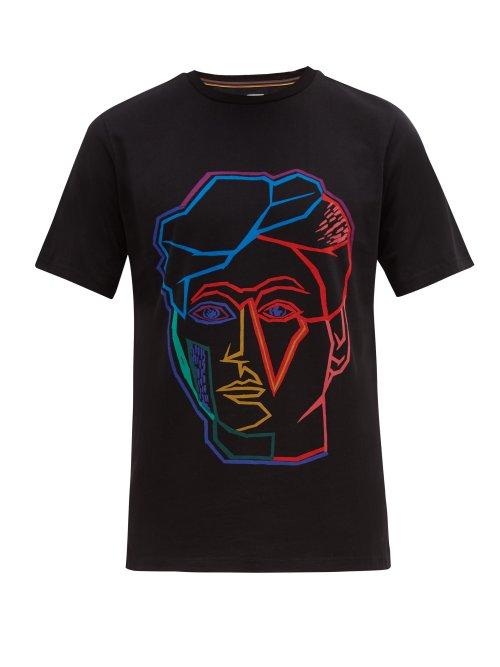 Matchesfashion.com Paul Smith - Face Print Cotton T Shirt - Mens - Black