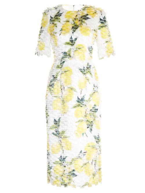 Dolce & Gabbana Lemon-print Fil Coup Dress
