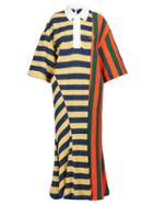 Matchesfashion.com Loewe - Striped Cotton Rugby Shirtdress - Womens - Red Multi