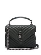 Matchesfashion.com Saint Laurent - Collge Medium Quilted Leather Cross Body Bag - Womens - Dark Green