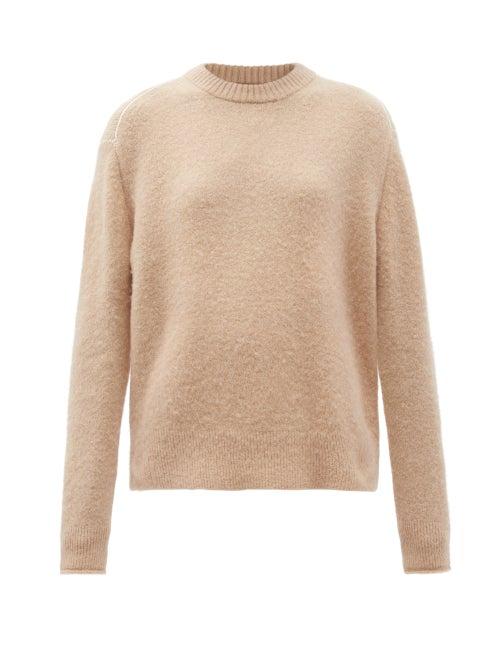 Matchesfashion.com Acne Studios - Chain-stitch Round-neck Sweater - Womens - Beige