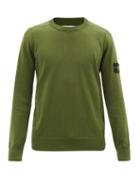 Stone Island - Logo-patch Cotton Sweater - Mens - Green