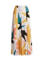 Mara Hoffman Superstar-print Crinkled-crepe Trousers