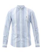 Matchesfashion.com Polo Ralph Lauren - Custom-fit Striped Cotton Oxford Shirt - Mens - Blue Multi