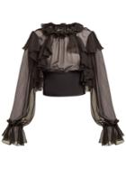 Dolce & Gabbana Ruffled Silk-chiffon Blouse