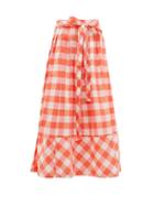 Matchesfashion.com Thierry Colson - Java Gingham Midi Skirt - Womens - Pink Multi