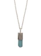 Matchesfashion.com Parts Of Four - Talisman Aquamarine & Sterling Silver Necklace - Mens - Silver Multi