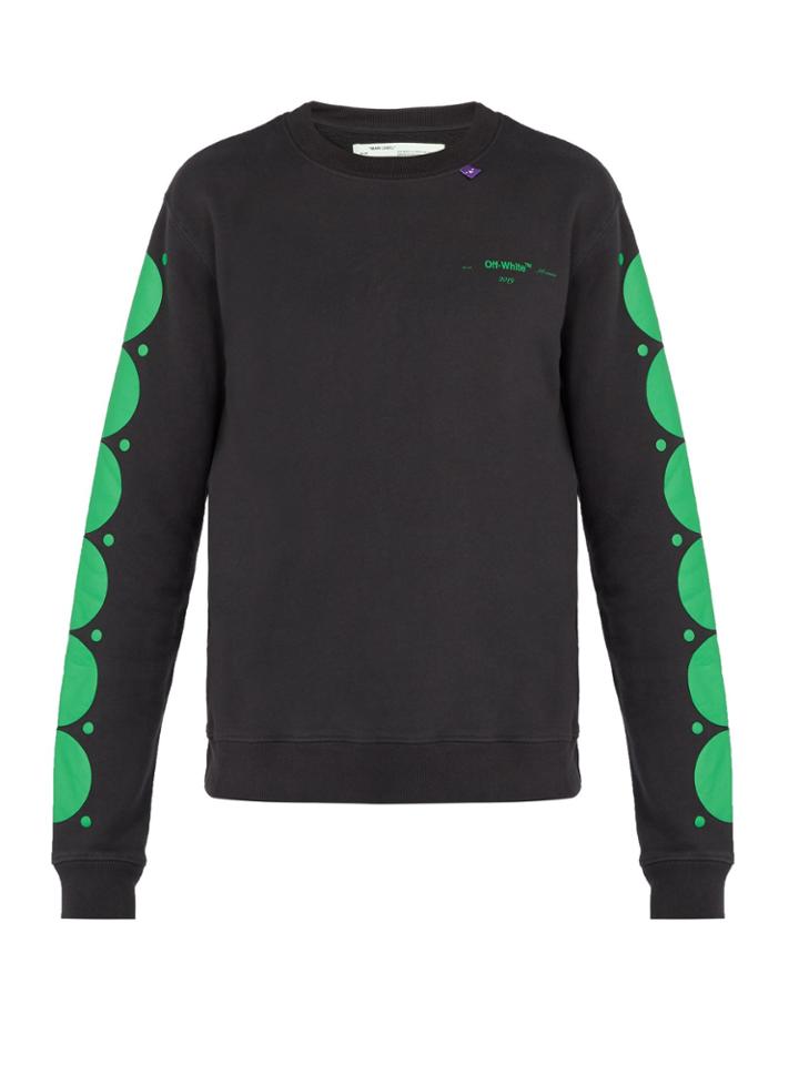 Off-white Dot-print Cotton Sweatshirt