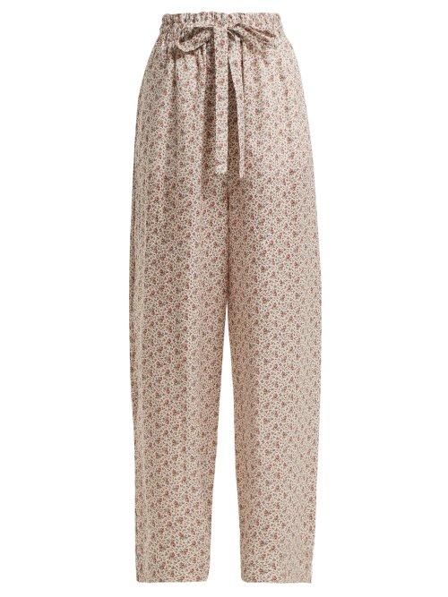 Matchesfashion.com Zimmermann - Heathers Floral Print Cotton Trousers - Womens - White Print