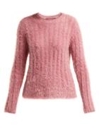 Matchesfashion.com Sies Marjan - Margo Lurex Faux Fur Sweater - Womens - Pink