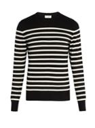 Matchesfashion.com Saint Laurent - Striped Cashmere Sweater - Mens - Black White