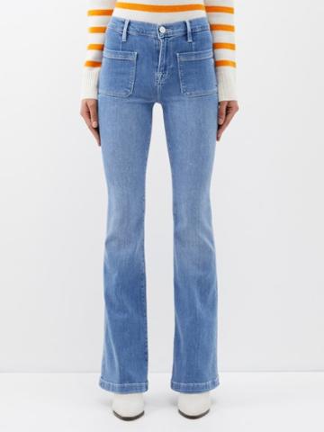 Frame - Le Bardot Flared Jeans - Womens - Light Denim